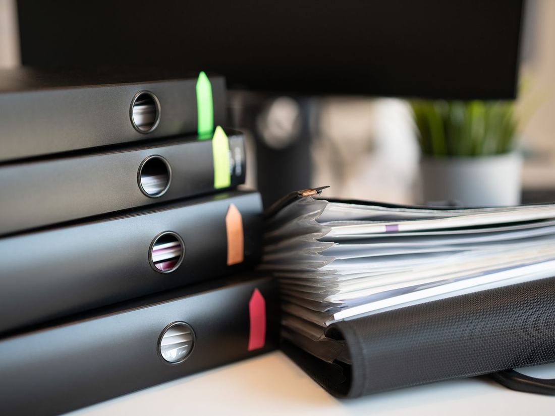 Files ready for the finance team
